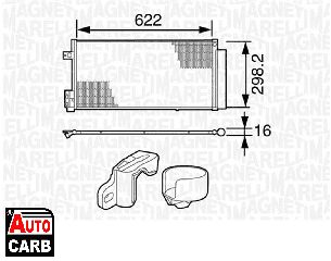 Συμπυκνωτης Συστ Κλιματισμου MAGNETI MARELLI 350203226000 για ABARTH GRANDE 2007-2010, ABARTH PUNTO 2012-, ALFA ROMEO MITO 2008-2018