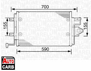 Συμπυκνωτης Συστ Κλιματισμου MAGNETI MARELLI 350203238000 για AUDI A3 1996-2006, AUDI TT 1998-2006, SEAT LEON 1999-2006