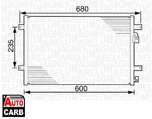 Συμπυκνωτης Συστ Κλιματισμου MAGNETI MARELLI 350203239000 για FORD GALAXY 1995-2006, SEAT ALHAMBRA 1996-2010, VW SHARAN 1995-2010