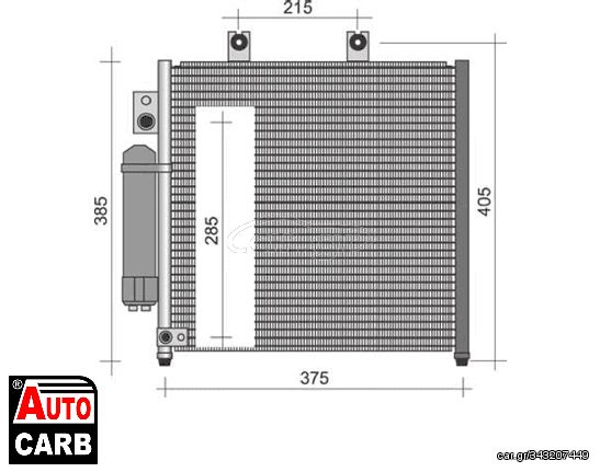 Συμπυκνωτης Συστ Κλιματισμου MAGNETI MARELLI 350203250000 για OPEL AGILA 2000-2007, SUZUKI WAGON 2000-2012