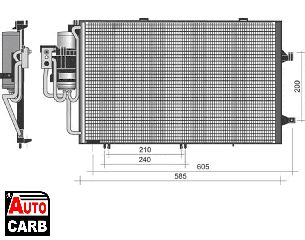 Συμπυκνωτης Συστ Κλιματισμου MAGNETI MARELLI 350203371000 για OPEL COMBO 2001-2011, OPEL CORSA 2000-2012, VAUXHALL COMBO 2001-2012