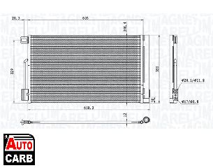 Συμπυκνωτης Συστ Κλιματισμου MAGNETI MARELLI 350203611000 για ALFA ROMEO 4C 2013-2020, ALFA ROMEO GIULIETTA 2010-2020, CITROEN NEMO 2008-