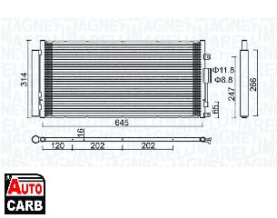 Συμπυκνωτης Συστ Κλιματισμου MAGNETI MARELLI 350203644000 για ABARTH 500 2008-, ABARTH 500C 2008-