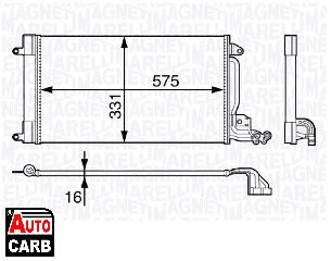 Συμπυκνωτης Συστ Κλιματισμου MAGNETI MARELLI 350203715000 για AUDI A1 2010-2018, SEAT IBIZA 2008-2018, SEAT TOLEDO 2012-2019