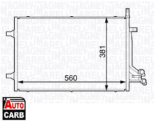 Συμπυκνωτης Συστ Κλιματισμου MAGNETI MARELLI 350203729000 για FORD FIESTA 2001-2014, FORD FUSION 2002-2012