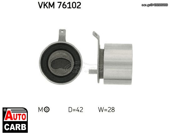 Τεντωτηρας Οδοντ Ιμαντας SKF VKM76102 για CHEVROLET AVEO 2003-2008, CHEVROLET MATIZ 2005-, CHEVROLET SPARK 2000-2006