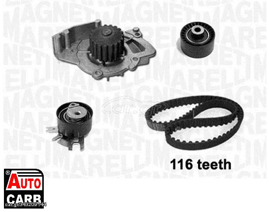 Αντλια Νερου Σετ Οδοντωτου Ιμαντα MAGNETI MARELLI 341401690001 για CITROEN C4 2004-2014, CITROEN C5 2004-2008, CITROEN C8 2002-