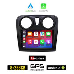KIROSIWA DACIA SANDERO (2012 - 2019) Android οθόνη αυτοκίνητου 8GB + 256GB με GPS WI-FI (ηχοσύστημα αφής 9" ιντσών OEM Android Auto Apple Carplay Youtube Playstore MP3 USB Radio Bluetooth Mirrorlink ε