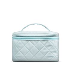 Gillian Jone- Beauty Box in quilted nylon Blu- Beauty