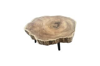 Τραπέζι σαλονιού "SERHIO" από ξύλο σε φυσικό χρώμα 100x80x45