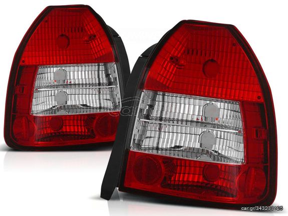 HONDA CIVIC 96-99 RED CLEAR ΦΑΝΑΡΙΑ EAUTOSHOP GR