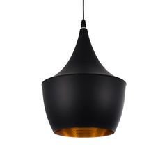 GloboStar® SHANGHAI BLACK 01025-A Μοντέρνο Κρεμαστό Φωτιστικό Οροφής Μονόφωτο 1 x E27 Μαύρο Μεταλλικό Καμπάνα Φ25 x Υ30cm