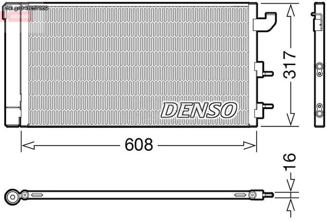 ΨΥΓΕΙΟ A/C FIAT PANDA (169) ALL 03>   DENSO