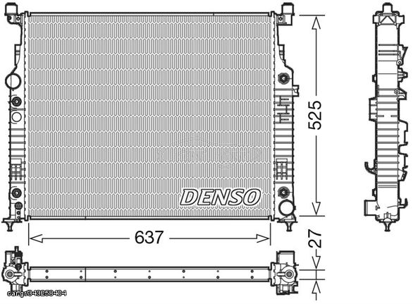 ΨΥΓΕΙΟ ΝΕΡΟΥ MERCEDES M-CLASS (W164) 280CDI <11 637X546X27 DENSO