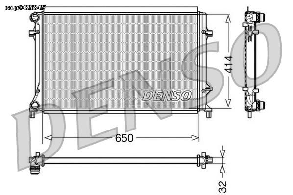 ΨΥΓΕΙΟ ΝΕΡΟΥ AUDI A3 1.6 FSI  650X414X32 DENSO