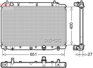 ΨΥΓΕΙΟ ΝΕΡΟΥ HONDA CR-V II 2.2 CTDI 05> 400X675X7 DENSO