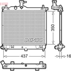 ΨΥΓΕΙΟ ΝΕΡΟΥ HYUNDAI i10 1.1 <13 350X463X16 DENSO