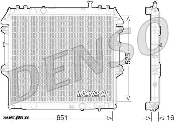 ΨΥΓΕΙΟ ΝΕΡΟΥ TOYOTA HILUX VII 2.5D <15 651X525X16 DENSO