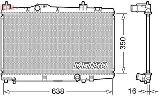 ΨΥΓΕΙΟ ΝΕΡΟΥ TOYOTA YARIS (P1,P9) 1.4D-4D  641X349X16 DENSO