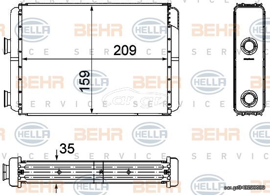 Ψυγείο Καλοριφέρ FIAT IDEA MPV / ΠΟΛΥΜΟΡΦΙΚΑ / 5dr 2004 - 2007 1.2 16V  ( 188 A5.000  ) (80 hp ) Βενζίνη #044206510