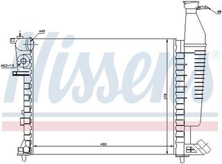 ΨΥΓΕΙΟ ΝΕΡΟΥ CITROEN BERLINGO 1.1 <08 460X378X23 NISSENS