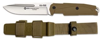 ΜΑΧΑΙΡΙ K25 KA-52 knife. Coyote rubber handle, 11.50cm, 32687