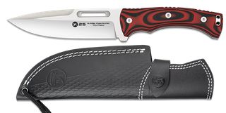 ΜΑΧΑΙΡΙ K25 G10 knife. Black-red. Blade 15 cm, 32684