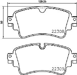 Σετ τακάκια, δισκόφρενα  8W0698451F            MDB3850 8WD698451 L8WD698451 80A698451B 8W0698451BC 8W0698451F 8W0698451H 8W0698451J 8W0698451K 8W0698451L 8W0698451N 8W0698451P 8W0698451Q 8W0698451S 8W
