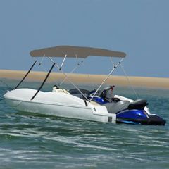 Τέντα Σκάφους με 4 Αψίδες Γκρι 243x180x137 εκ. 94806