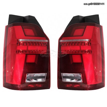 Πισινά Φανάρια Set Για Vw T6 15-20 Full Led Bar Κόκκινο/Crystal Carner Με Dynamic Φλας