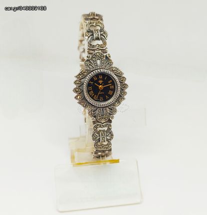 Vintage ασημένιο ρολόι 925 με μαρκασίτες (Μ) Α90216 ΤΙΜΗ 290 ΕΥΡΩ