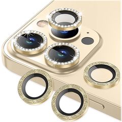 Προστατευτικό φακού κάμερας για iPhone 11/11 Pro/11 Pro Max/12/12 Pro/12 Mini χρυσό διαμάντια
