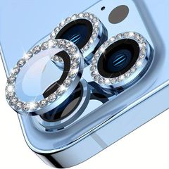 Προστατευτικό φακού κάμερας για iPhone 11/11 Pro/11 Pro Max/12/12 Pro/12 Mini Μπλε διαμάντια