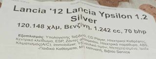 Lancia '12 Ypsilon 1.2 silver