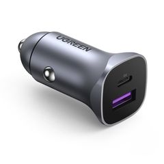 Car Charger UGREEN CD130  30W PD+USB  QC3.0  Silver 40858