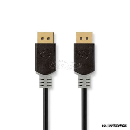 Nedis Cable DisplayPort male - DisplayPort male 2m Μαύρο (CCBW37014AT20) (NEDCCBW37014AT20)