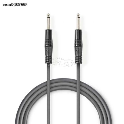 Nedis Cable 6.3mm male - 6.3mm male 1.5m Μαύρο (COTH23000GY15) (NEDCOTH23000GY15)