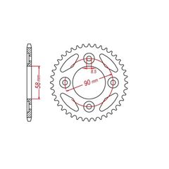 Γρανάζι Πίσω ROC Για HONDA INNOVA INJECTION 125cc ie ANF (JC33) 2012