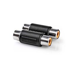 Nedis Adapter 2x RCA female/2x RCA female Black (CAGB24952BK) (NEDCAGB24952BK)