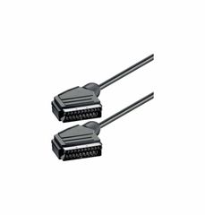 POWERTECH Scart Cable 21pin to Scart 21pin CAB-S001, 1.4m, black
