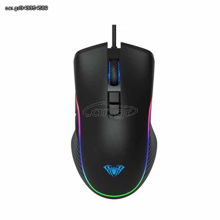 AULA wired gaming mouse Wind F806, 2400DPI, 7 keys, RGB, black