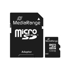 MEDIARANGE SDHC Micro SD με Προσαρμογέα Class 10 (8gb)