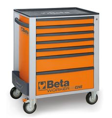 BETA BW 2400S O7/E-S - Τρόλεϊ επτά συρταριών, με συλλογή 240 εργαλείων, πορτοκαλί (B024006221)