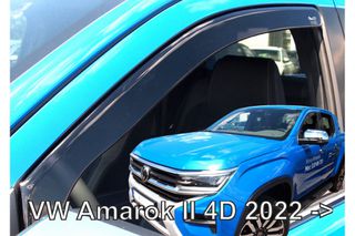 ΑΝΕΜΟΘΡΑΥΣΤΕΣ ΓΙΑ VW AMAROK 4D 2022+ ΖΕΥΓΑΡΙ ΑΠΟ ΕΥΚΑΜΠΤΟ ΦΙΜΕ ΠΛΑΣΤΙΚΟ HEKO - 2 ΤΕΜ.