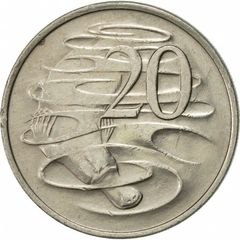 Queen Elizabeth II Australia 20 cents, 1974