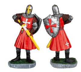 Φιγούρα Διακοσμητική Tole10 Draw the sword red Templar Knight. Resin 12cm, 39535