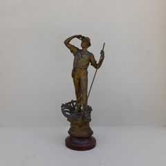 Άγαλμα ακτήμονα μεταλλικό, γαλλικής κατασκευής, περίπου 130 ετών.