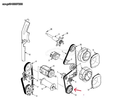 ΤΡΟΧΑΛΙΑ ΗΛΕΚΤΡΟΜΟΤΕΡ POLY-V THERMO KING SLX 773160 ORIGINAL