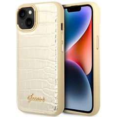 Guess GUHCP14MHGCRHD iPhone 14 Plus 6,7" zÅ‚oty/gold hardcase Croco Collection