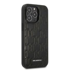 Karl Lagerfeld Monogram Plaque Case for iPhone 13 Pro Max - Black-thumb-3